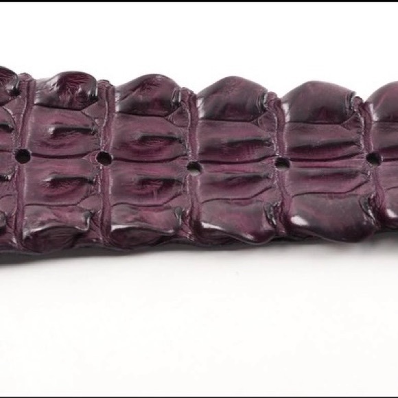 New! Via La Moda Genuine Nile Crocodile Belt - Picture 8 of 12